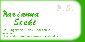 marianna stekl business card